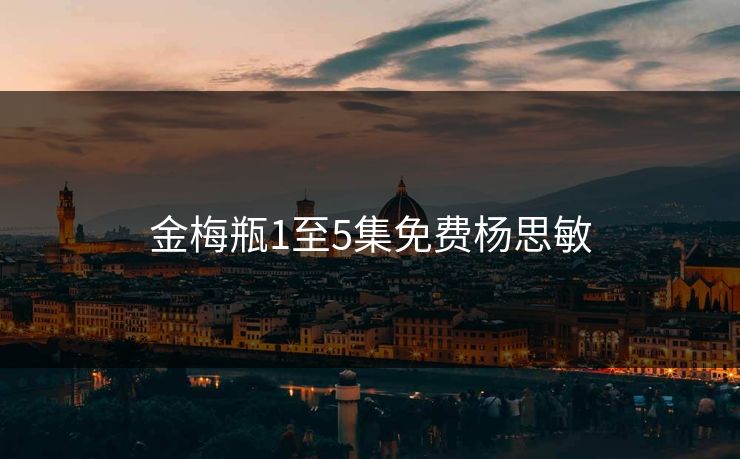 金梅瓶1至5集免费杨思敏